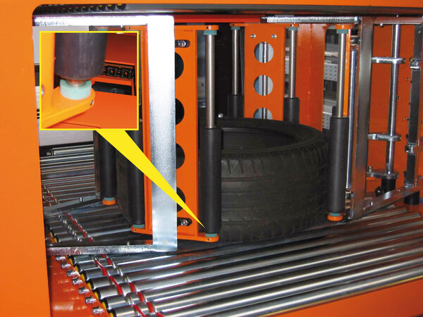 Belastingsbescherming voor transporteenheden in bandentests...