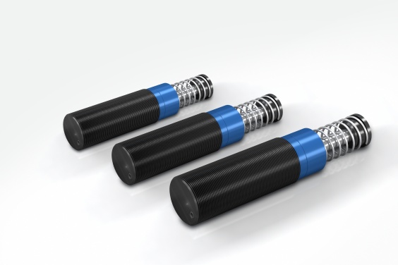 The slim-line, high-performance safety shock absorbers are designed for emergency stop situations only, while their compact design in sizes M33x1.5 to M64x2 makes their integration into a wide variety of current applications very easy