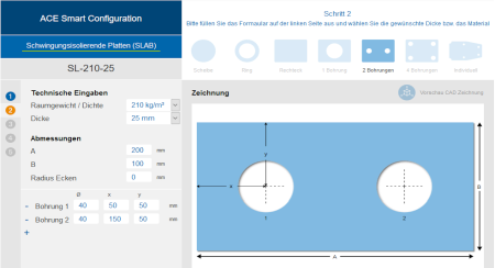 Smart Configuration - Schwingungsisolierende Platten (SLAB)