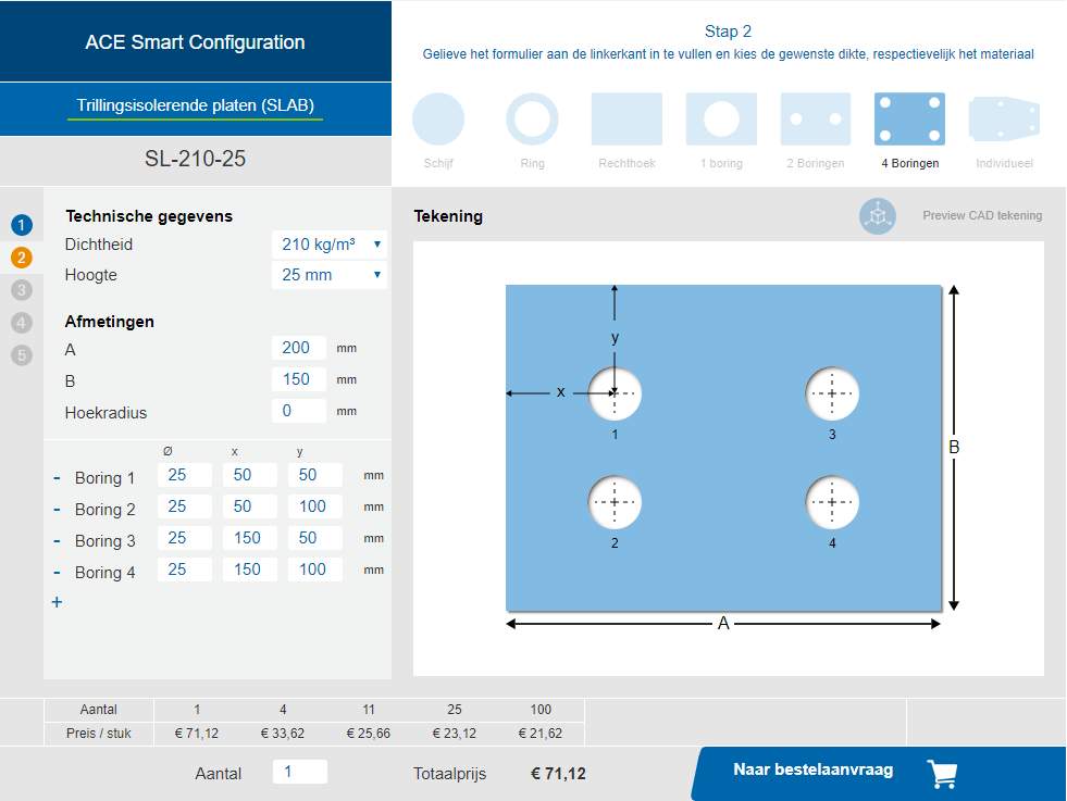 Online isolatiematten configurator